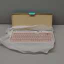 Logitech K580 Multi-Device Slim Wireless Keyboard, Built-in Cradle for Device; for Laptop, Tablet, Desktop, Smartphone, Win/Mac, Bluetooth/Receiver, Compact, Easy Switch, 24 Month Battery - Rose