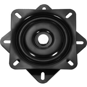 uxcell 2Pcs 5" Bar Stool Swivel Replacement, 360 Rotation Lazy Susan Turntable, Square Ball Bearing Seat Swivel Base Mount Plate for Recliner Chair or Table, Black (125x1.8mm)