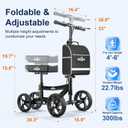 Aojin Knee Scooter for Adults for Foot Injuries, Storage Bag, 8'' Wheels