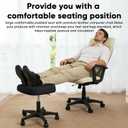 Ergonomic Adjustable Under Desk Footrest,Ottoman with Wheels, 21.65in*8.66in*20.47in
