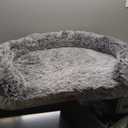 3.7 inch Thickened Orthopedic Dog Beds for Extra Large Dogs, Supportive Dog Sofa Bed with 28D Egg-Crate Foam, Removable Washable Cover, Waterproof Lining, Half-Round Design for Puppy,Senior,Sick (Grey)