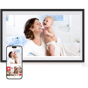 Digital Picture Frame,15.6 Inch Large Frameo Digital Photo Frame WiFi, 32GB,1920 * 1080 IPS HD Touch Screen,Tabletop&WallMounted,Digital Frame Share Photos and Videos via Frameo App