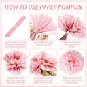 24 Pcs 60th Birthday Decorations for Women, Back in 1966 Party Supplies, Pink Gold 60th Birthday Banner Backdrop Hanging Swirls Balloons Honeycomb Centerpieces Sash