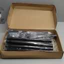 1 Inch Double Curtain Rod 30 to 124 Inch Heavy Duty Double Curtain Rods for Windows Adjustable Telescoping Double Curtain Pole for Bedroom Kitchen Office Living Room (Black)