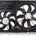 AUTOKAY Radiator Cooling Fan, Radiator Condenser Fan for Volkswagen Jetta Beetle Tiguan Golf for Audi A3 TT 2.0L Diesel 1K0121205AD9B9 1K0959455N 1K0959455DL