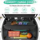 Powerty Cargo Cover for Mazda CX5 CX-5 2017-2024 2025 Accessories Retractable Trunk Cover Waterproof Trunk Security Cover Shielding Shade No Gap