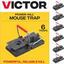 Victor Power-Kill Humane Mouse Traps M393SSR - 6 Easy Set, Reusable, Power-Kill Victor Mouse Traps