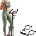 Sunny Health & Fitness Total Body 2-in-1 Smart Stepper Machine for Home with Handlebar and Resistance Bands