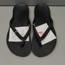 Archies Arch Support Flip Flops for Men & Women – Orthotic Sandals for Plantar Fasciitis Relief – Lightweight, Cushioning, Shock-Absorbing Sandals for Walking, Foot Pain & All-Day Comfort - Black (US Men's 8 / US Women's 9) 