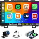 [4G+64G] Android 13 Car Stereo Radio for Honda CRV 2007-2011 Apple Carplay Android Auto 9 Inch 1280 * 720 HD Touch Screen GPS Navigation Bluetooth 5.0 32EQ FM/RDS Mirror Link WiFi, Backup Camera Mic