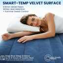 KINGJERRY Queen Air Mattress with Built in Pump, Blow Up Mattress Queen 18 Raised Comfort, Upgrade Surface Inflatable Mattress, Leakproof Air Bed for Home Guests&Camping, 800 lbs Max, 3-Min Inflation