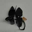 RIBONGZ Block Heels for Women Closed Pointed Toe Heeled Slingback Chunky High Heel Ankle Strap Pumps Patent Leather Comfort Dressy Shoes for Work Party Prom Wedding Bridal Dress (6, Black)