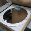 White Round Mirror 30 Inch, Natural Shell Inlay Mosaic Design Frame Circle Wall Mirror for Bathroom Bedroom Living Room or Entrayway