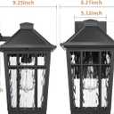 Darkaway 2pcs Outdoor Wall Lights for House, 14inch Large Exterior Lighting Fixtures Wall Mount Porch Lights Waterproof Outdoor Sconce Lights with Water Ripple Glass for Patio Hallway Garage
