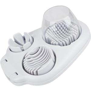 3 in 1 Egg Slicer for Hard Boiled Eggs, Suitable for Strawberry Slicer Grape Cutter, Egg Slicer for Hard Boiled Eggs,Stainless Steel Dicer,For Kitchen Vegetable Cutting Tool - White