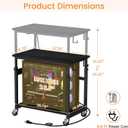 Snughome Oversized Computer Tower Stand with Extended Top & Charging Station, 25.2''-36.2'' Height-Adjustable PC Tower Stand, Rolling CPU Cart with Lockable Wheels for Office Home Gaming, 27.56" L x 15.75" W x 36.22"