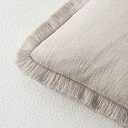 MIULEE Pack of 1 Decorative Outdoor Solid Waterproof Throw Pillow Covers Faux Linen Garden Farmhouse Cushion Cases for Patio Tent Balcony Couch Sofa 18x18 Inch Beige