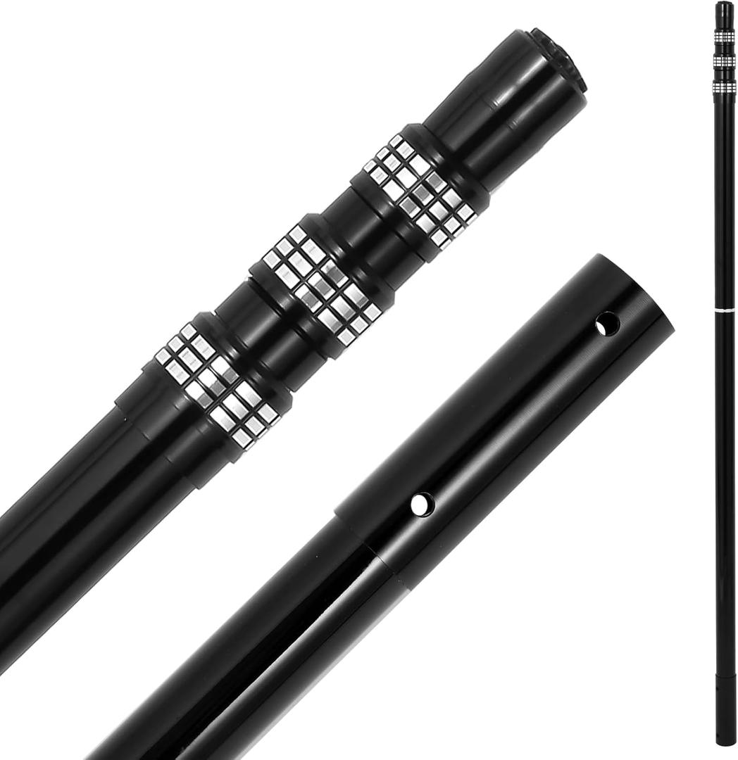 Swimming Pool Pole Carbon FiberPool Skimmer Pole Telescopic SwimmingPool Cleaning Pole, Advanced Adjustable Telescopic Pole, Used for Skimming nets, Brushes, Vacuum Heads (15 Feet)