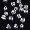 RUBYCA Buddha Metal Loose Beads Antique Tibetan Style Spacer Charm for Jewelry Making Bracelet Necklace DIY Crafts (20PCS, Silver Color)