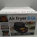 Chefman Crispinator Air Fryer 7-in-1 with 8 Qt Capacity, 450°F Max Temp & TurboFry Pro Technology for Fast, Even Results, Bake, Broil, Dehydrate, Viewing Window, Nonstick Ceramic-Coated Basket