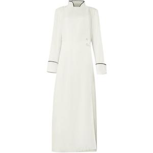 Medieval Long Clergy Robe Church Priest Costume Pastor Cassock Robe for Halloween Cosplay Party (Large)