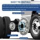 hightall 16 Wheel Simulators,16“ 8 Lug 6.5" Bolt Pattern Dual Rear Wheel Stainless Steel Hub Caps,Bolts On Wheel Cover Set Compatible with Chevy GMC Ford Dodge 3500 Dually Trucks & Vans, 16“ Ring Mounting For Chevy GMC Ford DRW