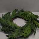 22 Inch Norfolk Pine Wreath - Christmas Wreaths for Front Door, Year-Round Real Touch Greenery Artificial Greenery Wreath for Walls, Windows, Porches, Farmhouse, Indoor/Outdoor Home Dcor