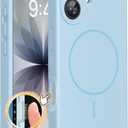 Miracase Magnetic for iPhone 17 Case, Compatible with MagSafe, Integrated Silicone Camera Control Cover, 3.0mm Thicken Shockproof Drop Protection Phone Case for 17,Clove Purple