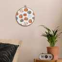 Sufamb Rustic Fall Pumpkin Round Wall Art Decor, Farmhouse Autumn Pumpkin Canvas Artwork Framed, Vintage Fall Wall Hanging Prints Decorations for Home Bedroom Living Room Kitchen Decor, 10x10 Inches (polychrome)