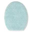 TOWN & COUNTRY EVERYDAY Ultra Plush Solid Tufted Toilet Lid Cover, Soft and Absorbent, Non-Slip Cover, Machine Washable, Aqua Blue, 18"x19"