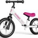 Bobike Toddler Balance Bike 2 Year Old, Balance Bike with Footrest for Ages 2-5, Adjustable Seat & Handlebar, No-Pedal Training Bike, Toys Gift for Boys and Girls (White)