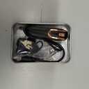 Bluetooth Earpiece Headset V6.0 with Noise Cancelling & 38 Hours Talk Time – Trucker Handsfree Earpiece, Dual Device Pairing, Single Ear Wireless Headphone for Cell Phone (Black With Gold Frame)