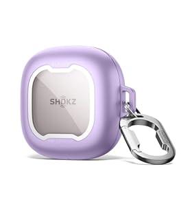 SURITCH for SHOKZ New OpenFit 2 Case Cover, Magnetic Locking Cases for SHOKZ OpenFit 2 Open-Ear Headphones, Shockproof Bumper Protective Covers with Carabiner & Keyring & Cleaner Kit, Purple