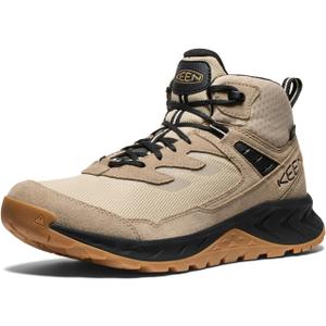 KEEN Men's Hightrail Mid Waterproof Hiking Boots (13 Wide, Brindle/Oak Buff)