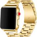 Libra Gemini Compatible for Apple Watch Band 49mm 46mm 45mm 44mm,Replacement Stainless Steel Metal iWatch Band for Apple Watch Series 9/8/7/6/5/4/3/2/1 Ultra SE (Gold)