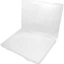 OSALADI Plastic Storage Box with Flip Lid for Letter Documents and Craft Supplies Rectangular Organizer for Scrapbooking Magazines and More (Pack of 4