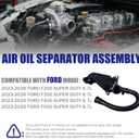Oil Separator Assembly for Ford F250 F350 Super Duty 6.7L 2023-2026 or 2011+ Powerstroke Diesel - PCV CCV Vent Valve Engine Crankcase Replace PC3Z-6A785-A PC3Z6A785A