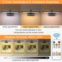 Tassuowell Wireless Battery Operated Picture Light,Rechargeable Wall Light with Remote and Timer,15.75 Inch Black Dimmable Painting Light,3CCT with Adjustable Swing Arm for Display Gallery Lighting