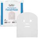 ForPro Professional Collection Precut Gauze Facial Mask, 100% Cotton Gauze, for High Frequency Facial Treatments and Masks, 100-Count (100 Count (Pack of 1))