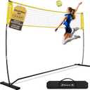 BAGAIL Volleyball Net, 12ft Portable Volleyball Net for Backyard - Adjustable Height, Heavy-Duty Frame, Freestanding Design - Portable Outdoor/Indoor Volleyball Set with Carry Bag