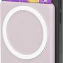 PROfezzion Double Sided Magnetic Phone Wallet, Anti-slip Durable Plastic Card Holder 2-Cards Designed for MagSafe Compatible with iPhone 17 16 15 14 13 12 Pro Max & MagSafe Case (0.3" Thick) - Pink