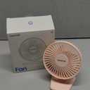Gaiatop USB Desk Fan, 5.5 Inch Small Quiet Powerful 3 Speeds 90 Rotate, Personal Mini Portable Desktop Table Fans, Cooling for Home Office Car Travel Indoor Outdoor Pink