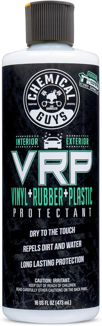 2 x Chemical Guys VRP Vinyl, Rubber and Plastic Protectant, Super Shine Dressing for Tires, Trim and More, Safe for Cars, Trucks, SUVs, & More (16 Fl oz) - New Car Scent