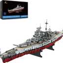 JMBricklayer Battleship Building Block Set 60006, Military Warship Toys Bismarck Class Battle Ship Boat Kit, Collectible Display Sets for Adults, Army Toy Gifts for Adults