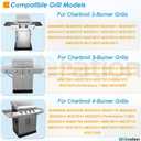 18 7/16" Stamped Stainless Steel Cooking Grid Replacement Emitter Set for Charbroil Tru-Infrared Grill 463241314 463270512 463270909 463270912 463241313, Parts for Kenmore 415.16167210