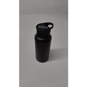 HASLE OUTFITTERS 32 oz Insulated Water Bottle Stainless Steel Double Walled Vacuum Sports Water Bottle with 2 Lids (Straw and Spout Lid) for Gym Camping Hiking(Black,1)