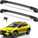 Lockable Roof Rack Cross Bars 220lb Compatible with Subaru Crosstrek 2024 2025 Limited/Premium/Sport (not for Wilderness), Aluminum Roof Rails Crossbars Cargo Bars Rooftop Black Carrier Luggage