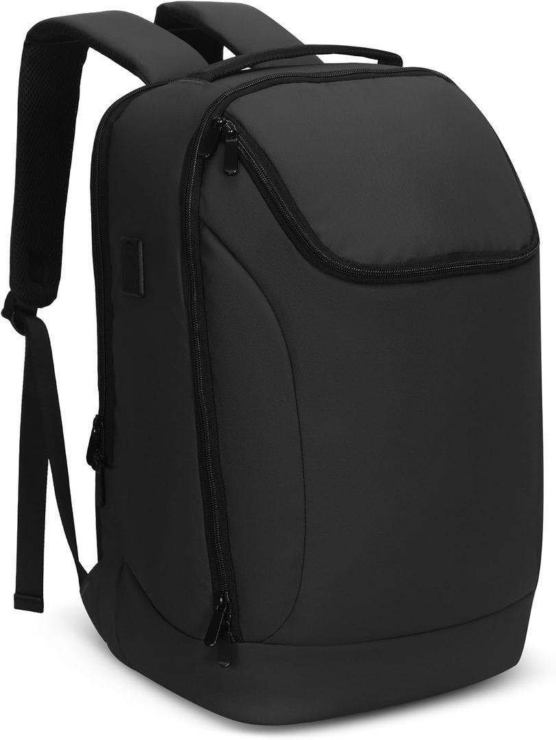 Hynes Eagle Business Laptop Backpack for Men TSA Carry On Weekender Bag | Fits 15.6-16 inch Laptop,USB-A & C Ports,Hidden Anti-Theft Pocket,Slides Under Airline Seats,180-Degree Lay-Flat