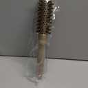 BANGMENG Round Brush with Boar Bristles, 1 inch Barrel, Nano Thermal Ceramic Ionic Tech for Straightening and Blow Drying, Gold