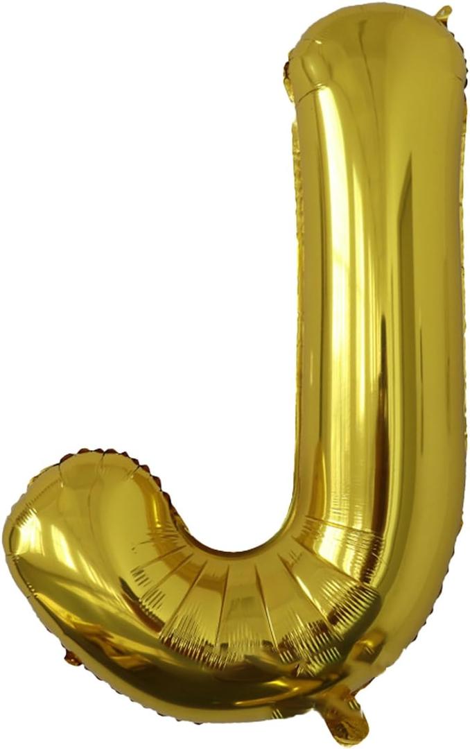 40 Inch Letter Balloons, Large Gold J Balloon Letter Decor, A to Z Letter Balloons, Helium Balloons, J Foil Balloon for Birthday Party Anniversary Supplies Decorations 40 Inch Letter Balloons, Large Gold J Balloon Letter Decor, A to Z Letter Balloons, Helium Balloons, J Foil Balloon for Birthday Party Anniversary Supplies Decorations
